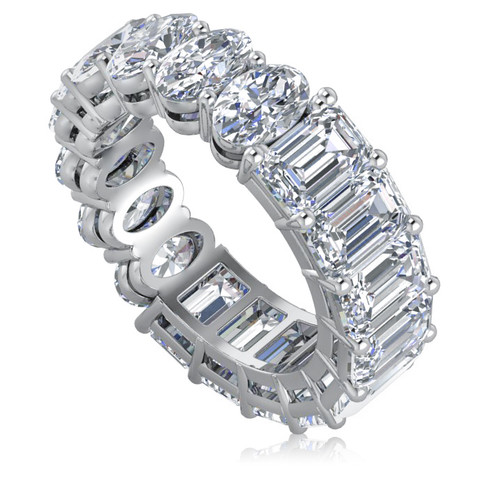 White Gold Baguette Diamond Eternity Ring Band – Boylerpf